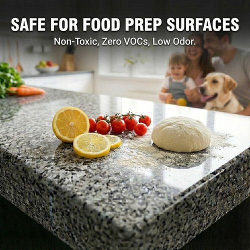 Meuvcol Granite Sealer & Protector Spray - 35 Oz Marble Sealer for Quartz, Quartzite, Stone, Granite Countertops - Prevents Water Spots & Oil Stains - Non-Toxic Stone Care for Kitchen, Bath & Shower
