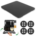 360° Rolling Tray Bamboo Appliance Slider for Kitchen Appliances, Coffee Maker Mat Tray for Countertops Sliding Tray for Coffee Maker Appliances Mat Easily from Under The Cabinet Black 11.6×13.9