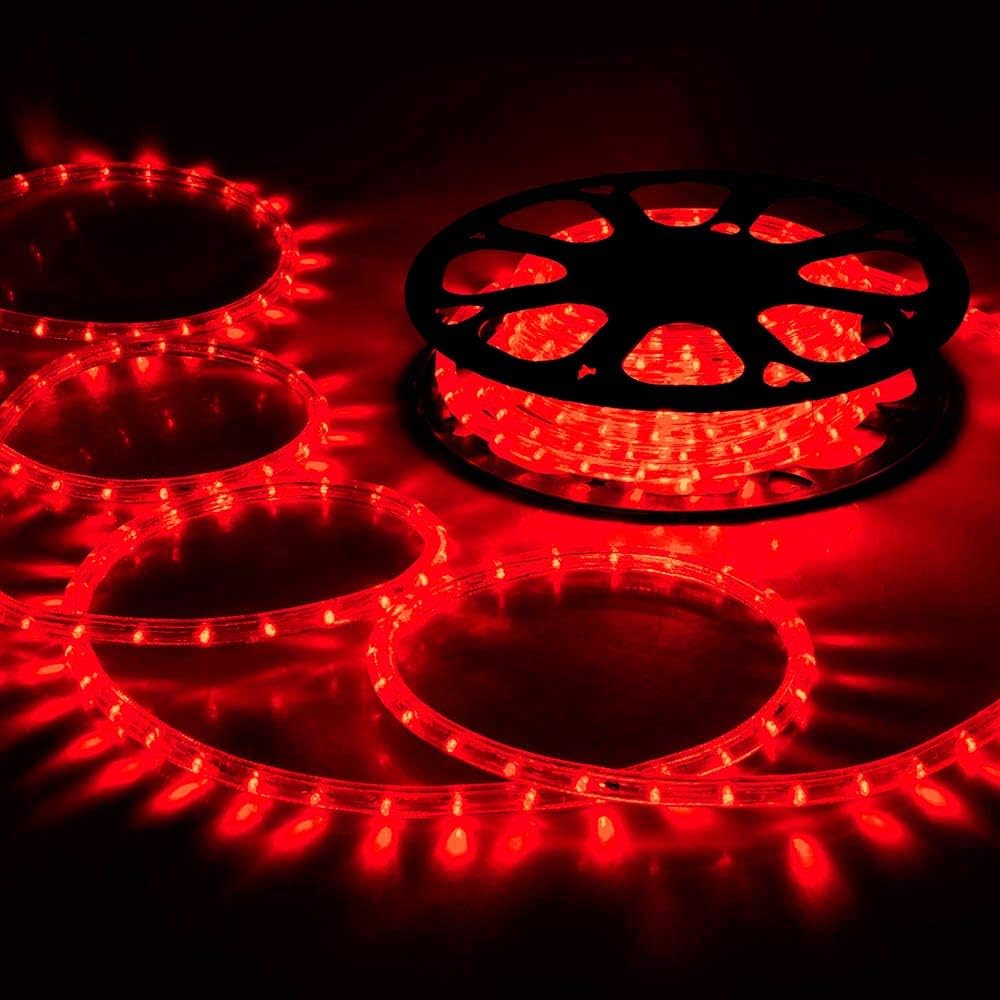 Skiennix 200ft LED Rope Lights - 1440 Flexible Tube Lights with 8 Modes | Waterproof Outdoor & Indoor Decoration (Red)