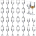 Soopiiso Cordial Glasses,1.7oz/50ml,Shot Glasses Set of 24,shot glasses with stem/tequila shot glasses/Sherry glasses, Transparent
