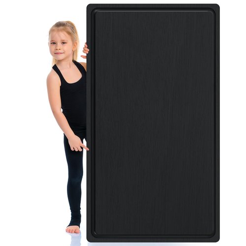 Teenyyou 32 x 18 Large Acacia Wood Cutting Boards for Kitchen Wooden Cutting Board with Juice Groove Extra Large Serving Platter Carving Tray for Meat Cheese(Black)