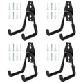 KAROSOM 4 Pack Garage Hooks, Garage Tool Organizer Wall Mount, Heavy Duty for Utility Organizer, Steel Utility Garage Hooks for Ladders, Garden Tools, Bike