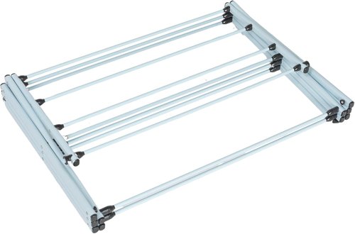 Household Essentials Folding Clothes Drying Rack - Strong Steel Frame with 11 Coated Dowels, White
