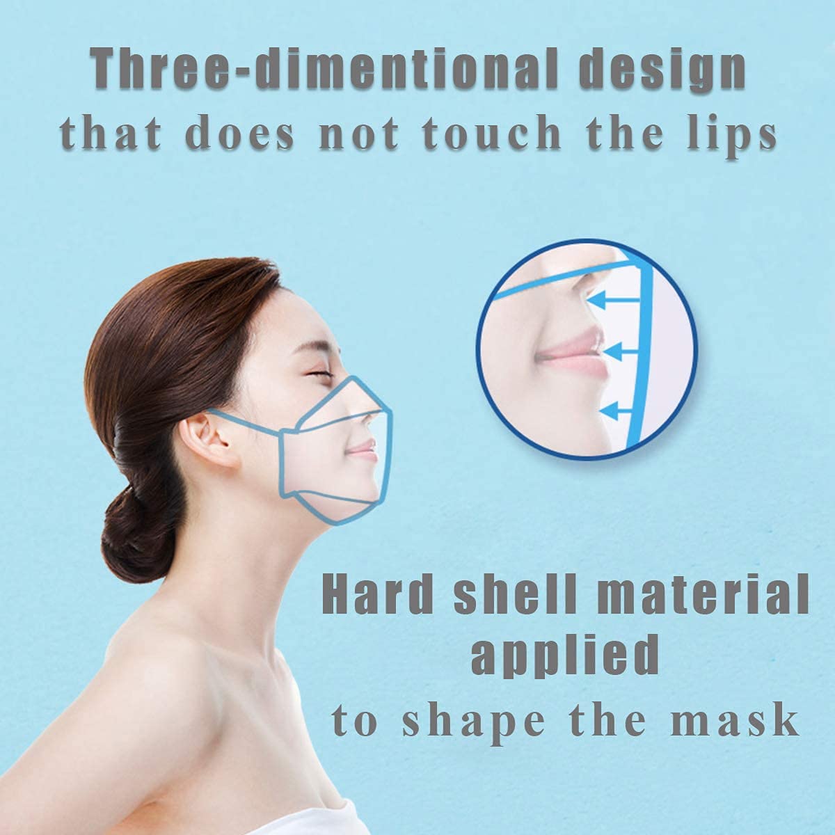 [Airwasher] KF94 Disposable Face Mask - Made in Korea, White Breathable Reusable Face Mask, Individually Wrapped 4-Ply Adjustable Cloth Masks, 40 Pack