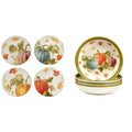 Certified International Autumn Harvest 9" Salad/Dessert Plates and Soup/Cereal Bowls, Set of 8, Multicolor