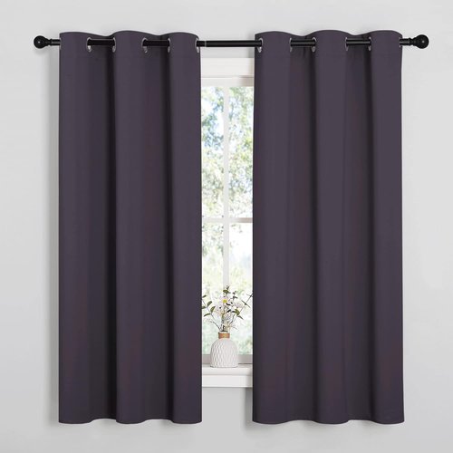 NICETOWN Greyish Purple Blackout Curtains - Thermal Insulated Drapes for Small Windows | 54" Length, 34" Wide, 2 Panels