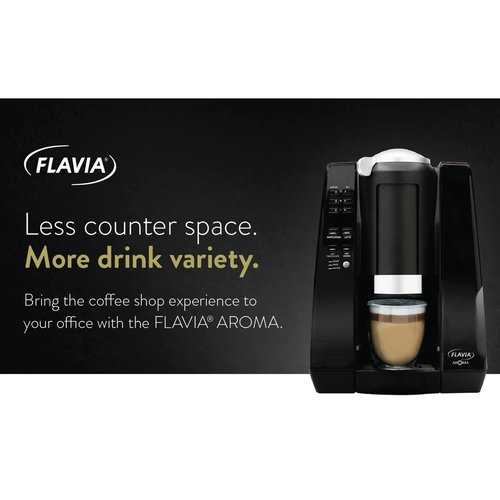Flavia Small Coffee Brewer : Single Serve, 14.4” x 10.5” x 11.6”, Less counter space. More variety.