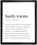 Regine Switzerland Bathroom Wall Art - Funny Definition Print | Minimalist Black Framed Canvas 8x10in