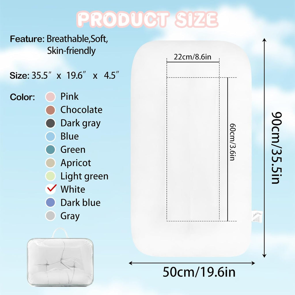 Baby Lounger - Bionic Design for Newborns | Soft Organic Cotton, Breathable for Infants 0-18 Months (White)