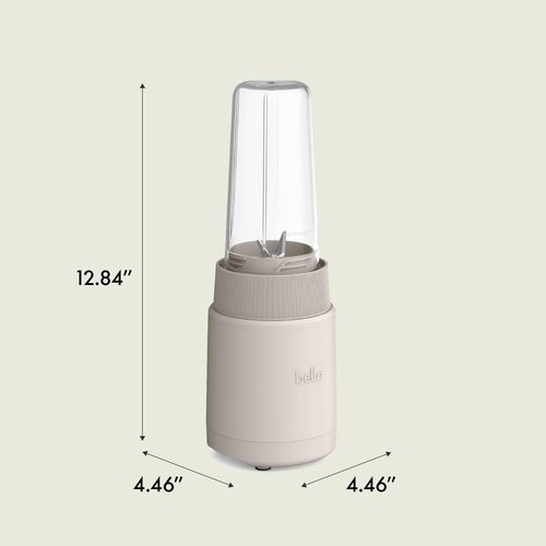 bella 6 Pcs Portable Rocket Blender, Juicer & Smoothie Maker, Press & Twist Design, EverGood™ & BPA Free Dishwasher Safe Parts, 4 Tip Stainless Steel Blade, Cord Wrap, 240 Watt Motor, Oatmilk