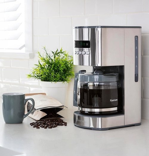 Kenmore 40706 12-Cup Coffee Maker - Programmable Aroma Control in Stainless Steel