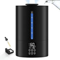 6L Humidifiers for Bedroom Large Room Home,Cool and Warm Humidifier for Baby and Plants Hot Mist Top Fill Desk Humidifier Oil Diffuser,Quiet,Auto Mode,360°Nozzle-Midnight Black(2026 Upgraded)