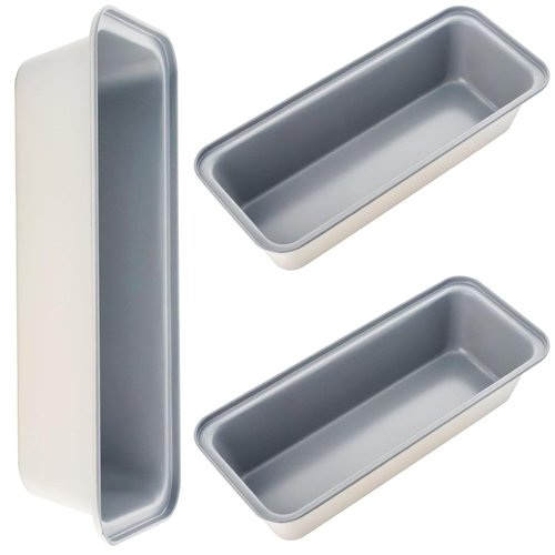 Proigtz 13x4 Inch Loaf Pan 3-Pack, Nonstick Carbon Steel Bread Pan for Even Baking, Long Baking Pan for Homemade Sourdough, Banana Bread & Meatloaf – Rust-Resistant, Warp-Resistant, Easy Release