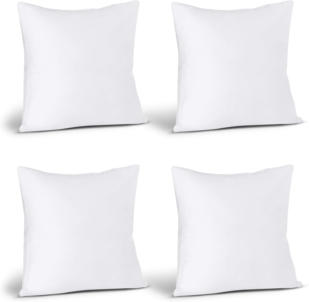 Utopia Bedding Throw Pillow Inserts - Soft & Plush 28 x 28 Inches | Pack of 4 White Indoor Decor