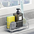 Skiennix Kitchen Countertop Sponge Holder - SUS 304 Stainless Steel Dish Soap Organizer | Durable Caddy for Cleaning Tools
