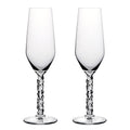 Orrefors Carat 8 oz. Champagne/Flute Crystal Stemware,Set of 2