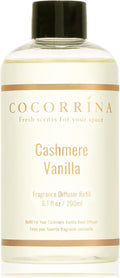 COCORRÍNA Reed Diffuser Refill - Cashmere Vanilla Scent | 6.7 Fl. Oz with 8 Reeds for Long-Lasting Fragrance