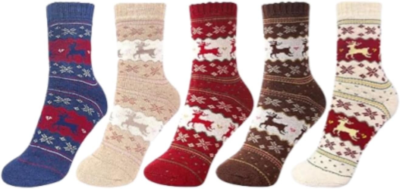 Skiennix Ultra Soft Casual Crew Socks - 5 Pairs of Breathable Comfort for All-Day Wear