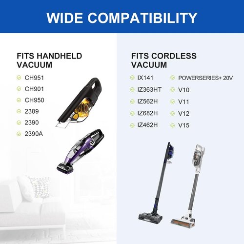 LANMU Wall Mount Holder for Shark IX141, IZ377H, IZ376H & V10-V15 Cordless Vacuums - Space-Saving Design