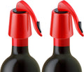 Wine Stoppers Set of 2 - Stainless Steel Wine Bottle Stopper with Silicone Seal, Reusable Beverage Preserver, Freshness Keeper, Premium Bottle Sealers, Ideal Wine Saver Accessory Gift Set