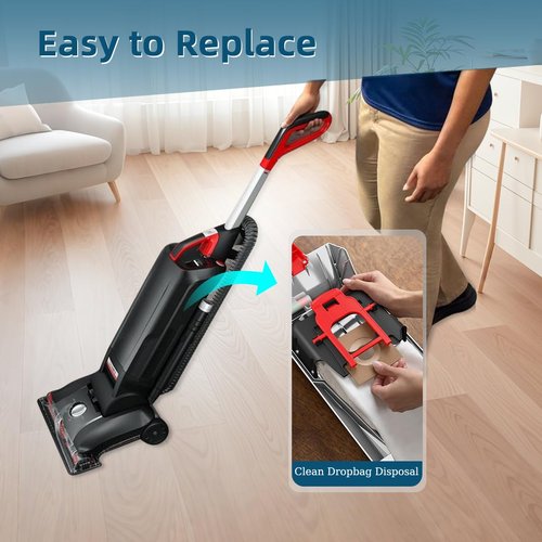 12 Pack Type Y HEPA Vacuum Bags Replacement for Hoover WindTunnel Upright Style Y, Z, YZ Vacuum Cleaners, 4010100Y Filter Bag