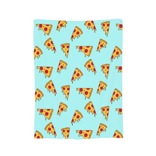 Cute Pizza Slice Throw Blanket Super Soft Warm Bed Blankets for Couch Bedroom Sofa Office Car, All Season Cozy Flannel Plush Blanket Gifts for Girls Boys Kids Teens 50"x40"