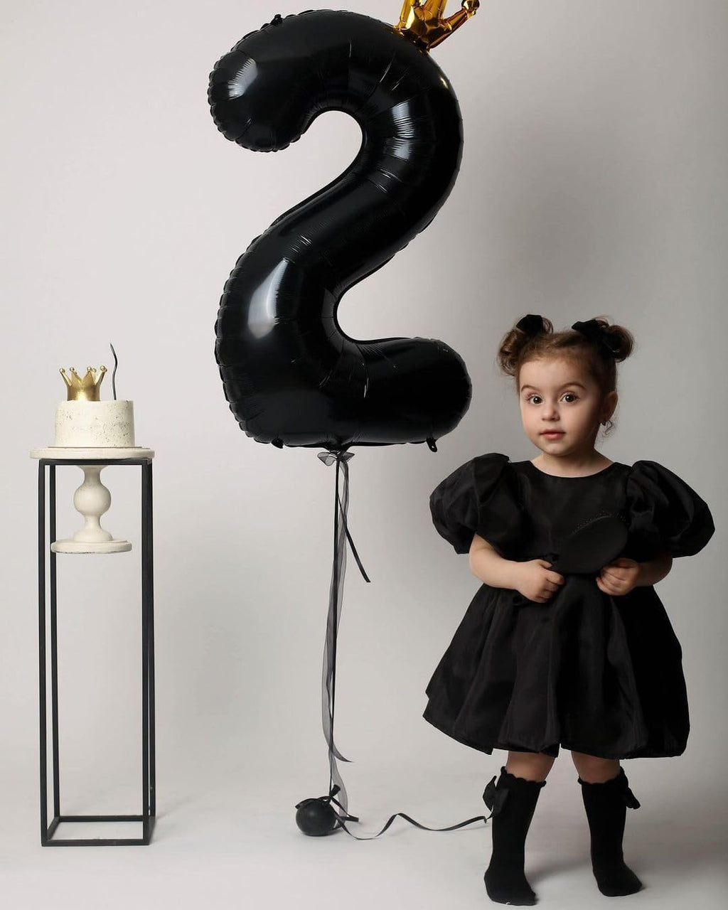 40 Inch Number 2 Balloons by Black 2 - Perfect for 2nd Birthday Party Decorations