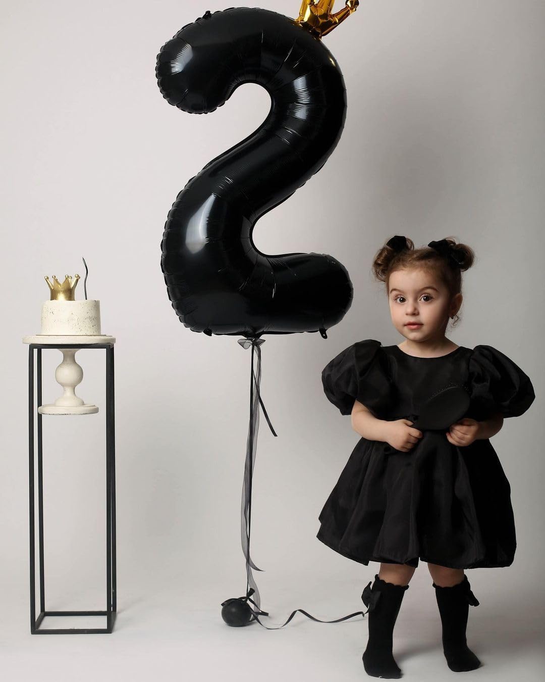 40 Inch Number 2 Balloons by Black 2 - Perfect for 2nd Birthday Party Decorations