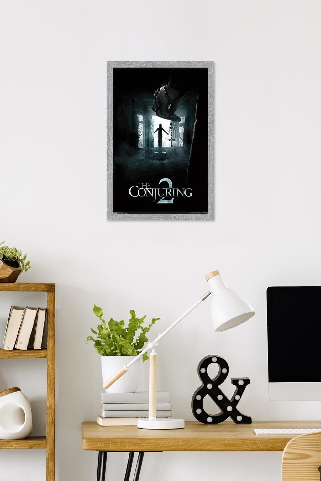 The Conjuring 2 - One Sheet Wall Poster, 22.4L" x 14.7W", Gray Framed Version