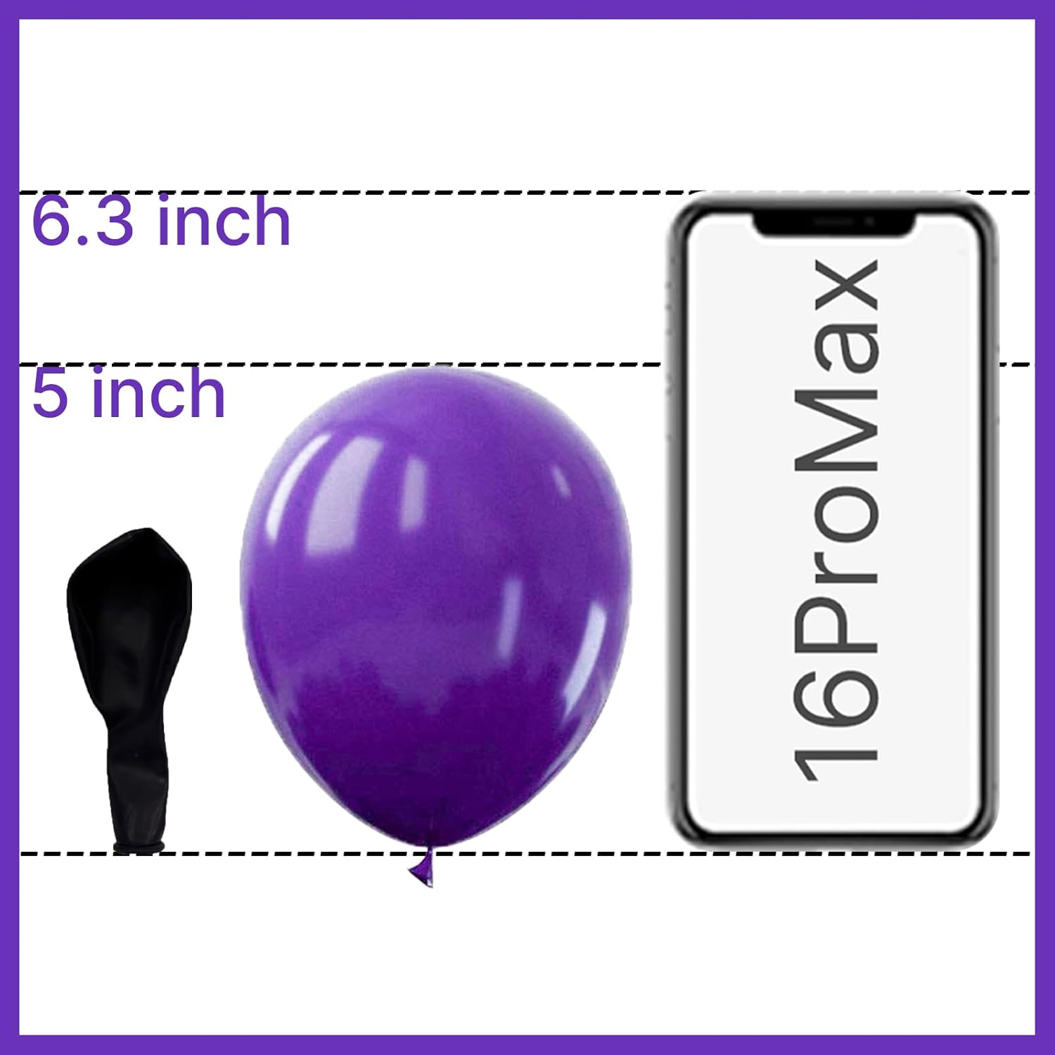 PartyWoo Dark Purple Balloons - 50 Pcs Mini 5-Inch Royal Purple Balloons for Celebrations
