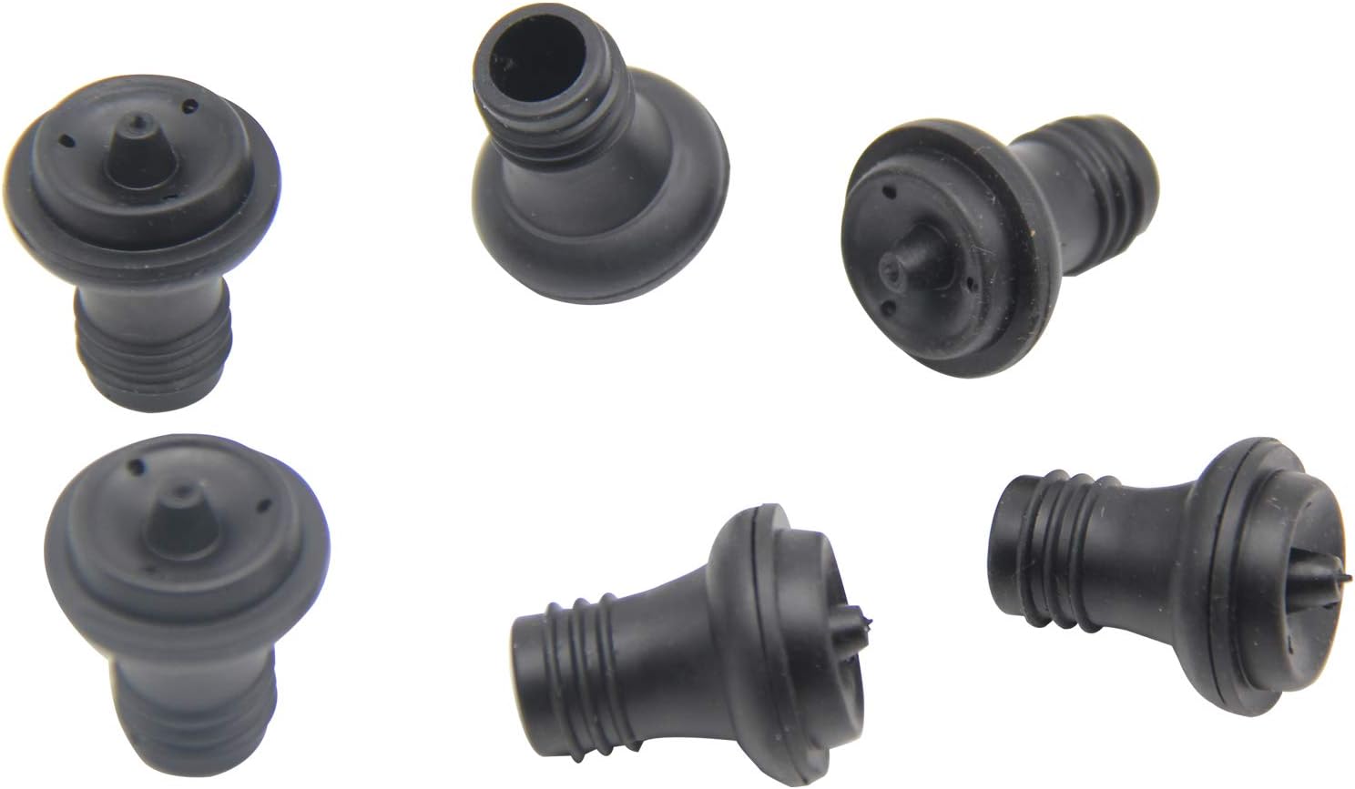 Wine Stoppers, Vacuum Stoppers for Wine Saver Vacuum Pump Preserver Edible Grade Rubber Wine Stopper, Keep Your Wine Fresh Pack of 6