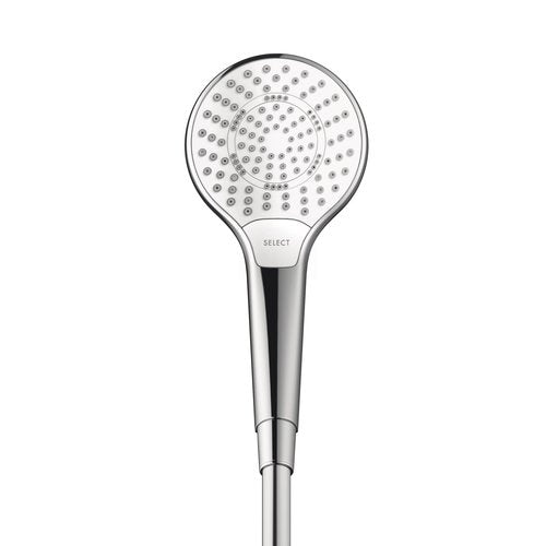 hansgrohe Croma Select S Low Flow 4-inch Handheld Shower Head Modern 3 SoftRain, IntenseRain, Pulsating Massage 04724400