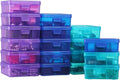Novelinks 18-Pack Small Plastic Storage Containers - Clear Stackable Organizers with Lids for Arts & Crafts