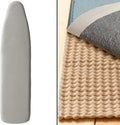 GORILLA GRIP Ironing Board Cover - 15x54 Silver with Rug Gripper | 2x3 Feet Beige Bundle