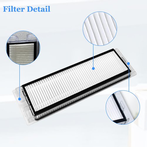 Filter for Roborock Q5, Q5+, E35, S5 Max Robot Vacuum Cleaner Replacement Parts, 4 Pcs