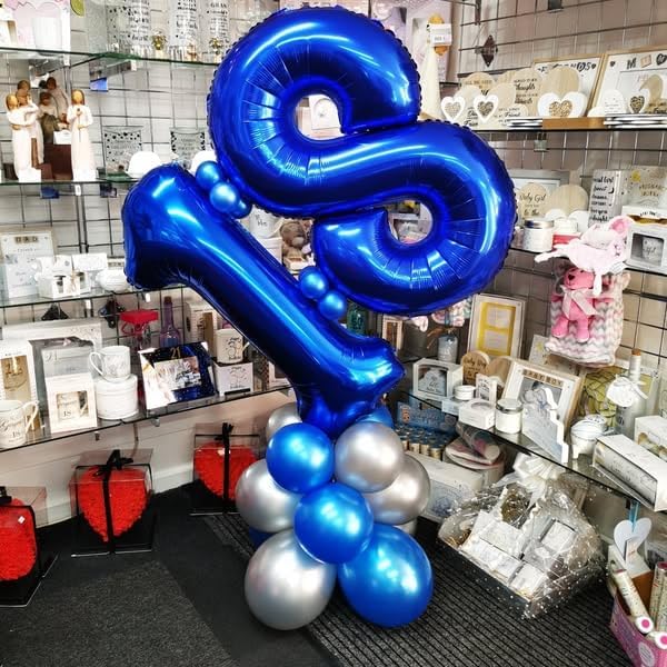 Number 8 Balloon - Night Blue 40 Inch Birthday Decoration for Girls | Perfect 8th Birthday Party Supplies