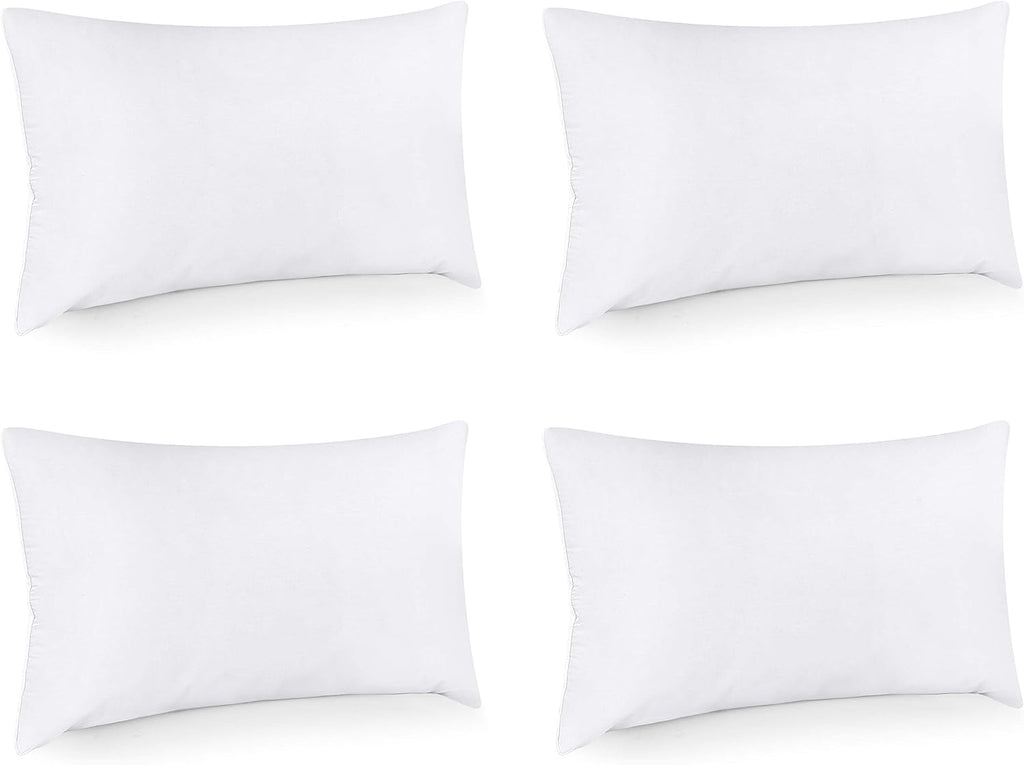 Utopia Bedding Throw Pillows - Fluffy Down Alternative Set of 4 | 14 x 22 Inches, White for Bed & Sofa