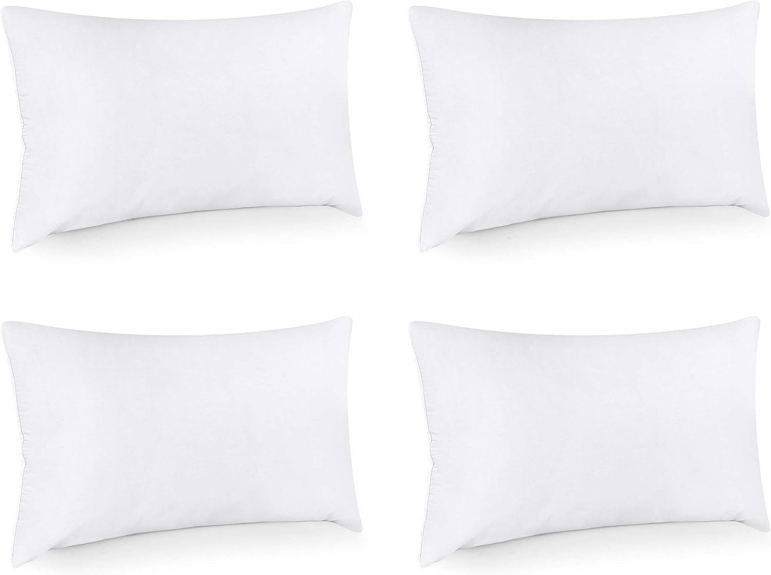 Utopia Bedding Throw Pillows - Fluffy Down Alternative Set of 4 | 14 x 22 Inches, White for Bed & Sofa