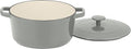 Cuisinart Enameled Cast Iron Round Casserole - 5-Quart in Tea Grey for Perfect Cooking