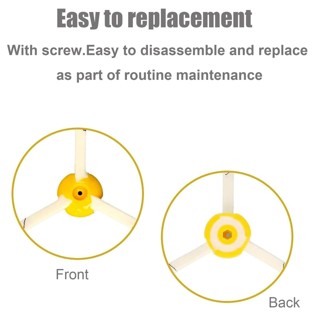 Side Brush Replacement for IRobot Roomba 900,800,700 and 600 Series 960 980 985 860 870 877 880 890 891 895 805 761 770 780 790 614 650 665 671 675 690 694 Models 6-Pack