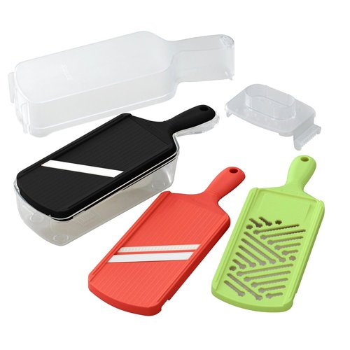 Kyocera Advanced Ceramic Slicer Set with Adjustable Mandoline, Julienne Slicer, and Grater