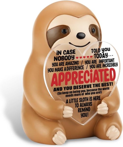 FOKCBOCM Sloth Figurine | Inspirational Gift for Friends & Teachers | Collectible Reminder - DSZX13