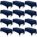 12 Pack 60 x 102 Inch Rectangle Tablecloth, Navy Blue Tablecloth for 6 Feet Rectangle Tables, Washable Fabric Table Cloth for Wedding Dining Table Buffet Parties Camping