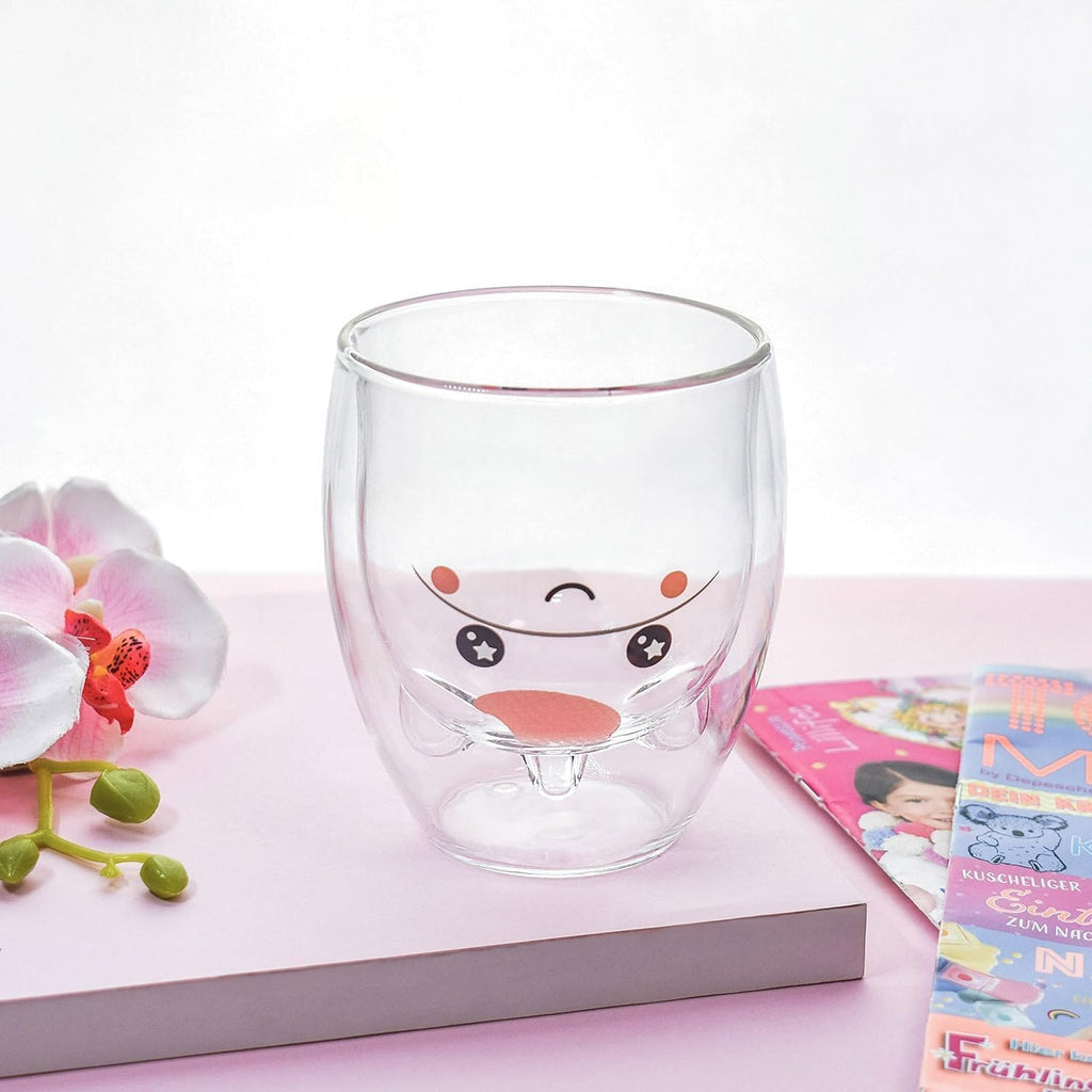 Binoster Unicorn Mug Cute Mugs Glass Double Wall Insulated Glass Espresso Cup, Coffee Cup, Tea Cup, Milk Cup, Kawaii Gifts, for women girls friends, Christmas Birthday (Unicorn)