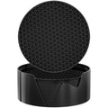 YUGUARD Silicone Coasters [8 Pack] with Holders Drink Coasters, for Hot or Cold Drinks Thickened, Non-Slip, Non-Stick (Black)