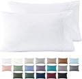 Bedsure Queen Pillow Cases - Super Soft White Brushed Microfiber 2-Pack, 20x30 Inches, Wrinkle & Fade Resistant
