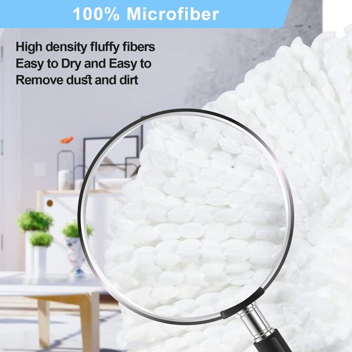 3 Pack Mop Replace Head, Refill Replacements Compatible for O Cedar Spin Mop, Only for 1-Tank System - Fluffy Microfiber Ocedar mops Head Replacements for Cleaning Floor