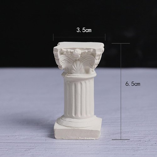 Mini Roman Pillar Greek Columns - Vintage Resin Statues Decor for Photography & Crafts | 2PCS Set