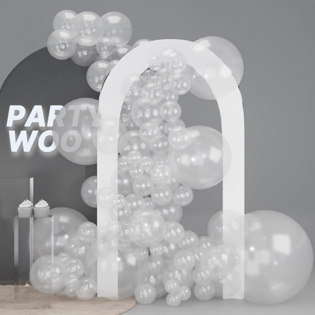 PartyWoo Clear Balloons - 100pcs Transparent Balloon Arch Kit for Weddings, Graduations & Birthdays | 5-36 Inch Sizes