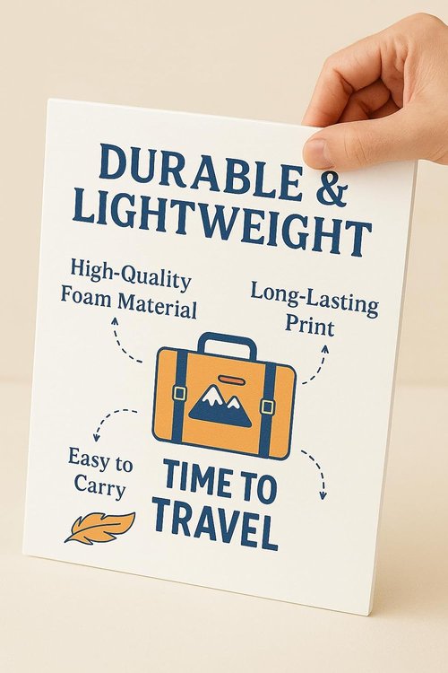 Custom Foam Boards - 3/16" Thick Personalized Poster Boards for Designs, Text & Logos - Ideal for Presentations & Event Signs